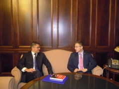 3 October 2013 National Assembly Speaker Dr Nebojsa Stefanovic in meeting with MP Vuk Jeremic